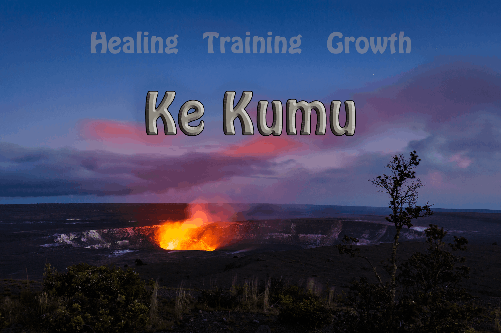 Kilauea Cauldera Glowing